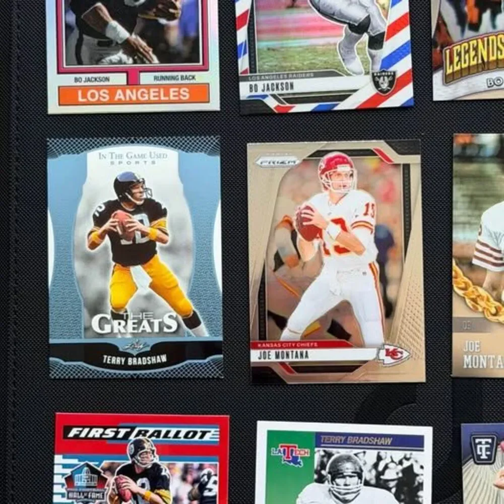 NFL Hall of Fame Football Card Lot – 15 Cards | Bo Jackson, Barry Sanders, Joe M